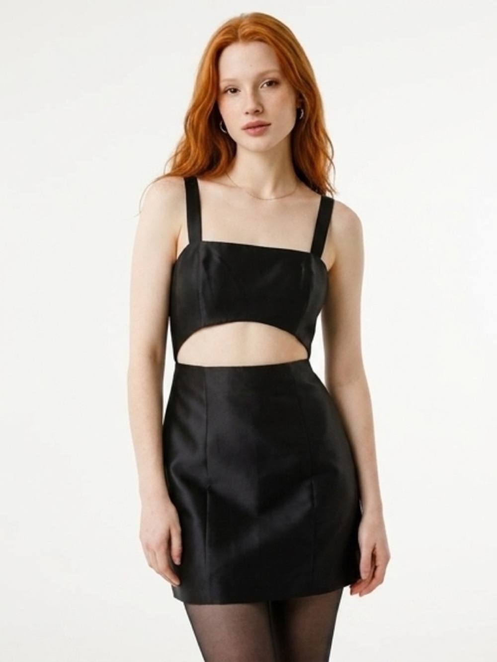 Hutch Black Satin Cutout Mini Dress Size Small Party Night Out size small